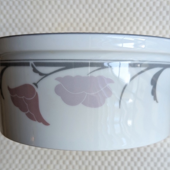 Dansk Tivoli BELLES FLEURS TAUPE Floral Peach Round Bowl - Picture 6 of 9